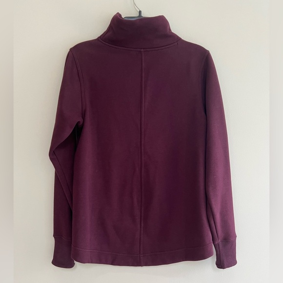 Athleta Cozy Karma Twist Neck Sweatshirt in Burgundy "Spiced Cabernet", size XXS - Picture 8 of 11